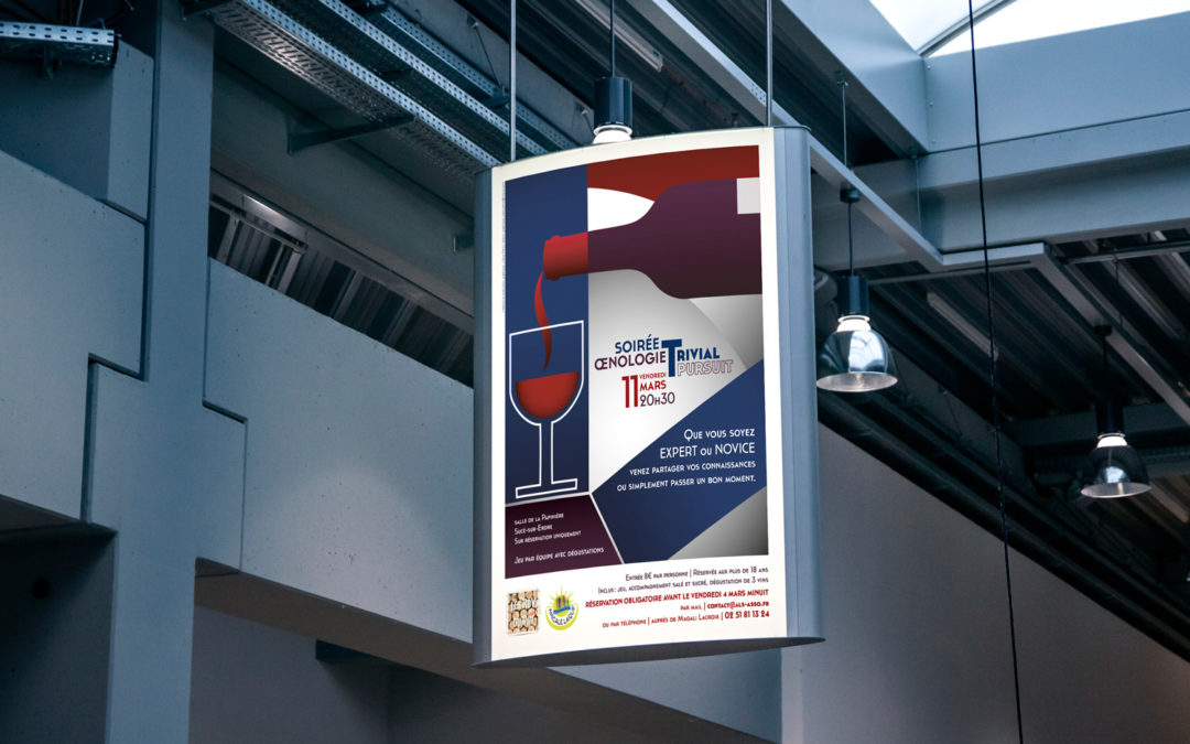 Affiche rétro pour évènement associatif