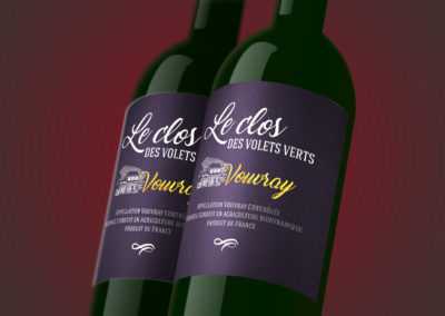 Étiquette de vin chic