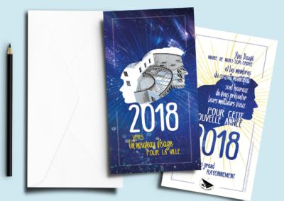 Entre vœux et invitation sur papier d’art