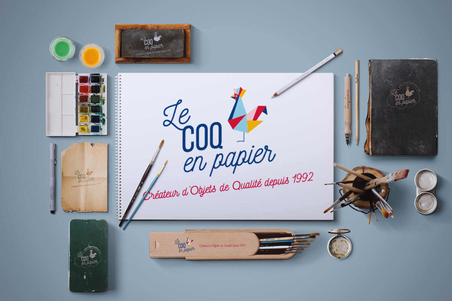 Logo Le Coq en papier -LaLouveDesBois