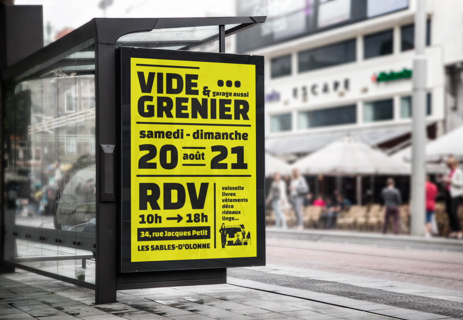 Affiche vide grenier -LaLouveDesBois