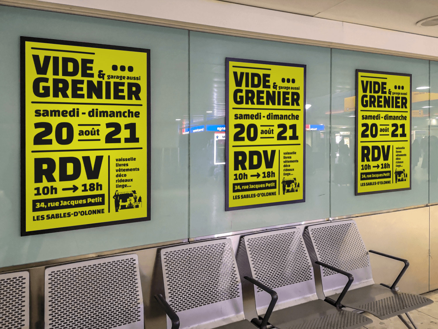 Affiche vide grenier -LaLouveDesBois